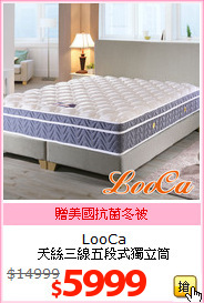 LooCa<br>
天絲三線五段式獨立筒