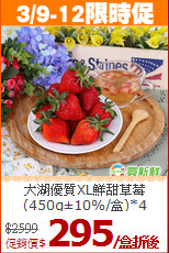 大湖優質XL鮮甜草莓
(450g±10%/盒)*4