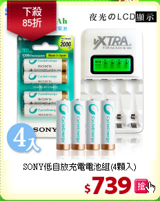 SONY低自放
充電電池組(4顆入)
