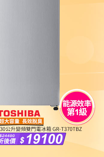 TOSHIBA東芝變頻雙門電冰箱↘19100