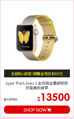 Apple Watch Series 2  金色鋁金屬錶殼搭尼龍織紋錶帶