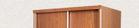 高級木心板製推拉門單吊二格衣櫃