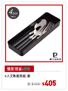4入叉匙餐具組-黑