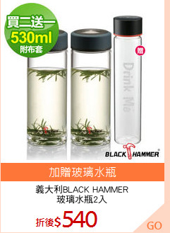 義大利BLACK HAMMER
玻璃水瓶2入