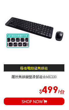 羅技無線鍵盤滑鼠組合MK220