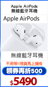 Apple AirPods
無線藍牙耳機