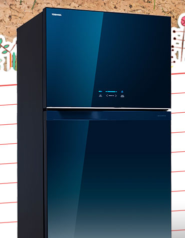 TOSHIBA 554公升變頻玻璃鏡面雙門電冰箱