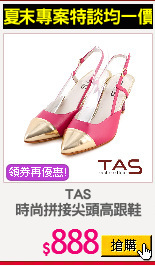 TAS
時尚拼接尖頭高跟鞋