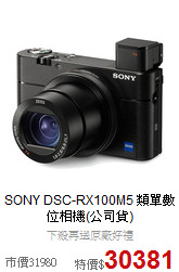 SONY DSC-RX100M5
類單數位相機(公司貨)