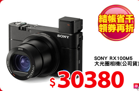 SONY RX100M5
大光圈相機(公司貨)