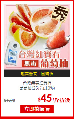 台灣無毒紅寶石<br>葡萄柚(25斤±10%)