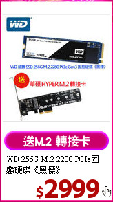 WD 256G M.2 2280 
PCIe固態硬碟《黑標》