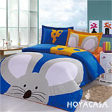 《HOYACASA起司鼠》雙人四件式純棉兩用被床包組