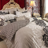 義大利La Belle《塞納城堡》雙人四件式舖棉兩用被床包組