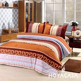 《HOYACASA 簡約時尚 》雙人四件式純棉兩用被床包組
