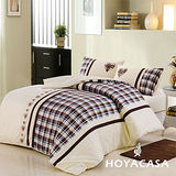 《HOYACASA 英倫情懷》單人三件式純棉貼布繡被套床包組