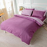 Missya【羅蘭紫X優雅紫】完美玩色-雙人四件式天絲絨被套床包組