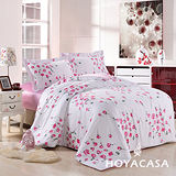 《HOYACASA 玫瑰香頌》雙人四件式天絲兩用被床包組
