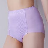 【思薇爾】舒曼曲線系列修飾型高腰平口束褲(花暮紫)