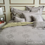 Tonia Nicole摩爾絲古典緹花4件式被套床包組-褐色(雙人)