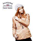 【FANTINO】法式保暖長版羽絨衣.附腰帶(米、深駝)485101-102