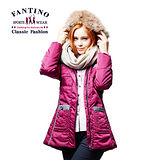 【FANTINO】寒冬嚴選羽絨長版連帽外套(紫)485204