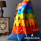 《HOYACASA 暖暖窩心》悠閒時光舒柔法蘭絨毯加厚毯被