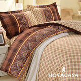 《HOYACASA 錦繡年華》雙人四件式純棉兩用被床包組