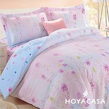 《HOYACASA 花意濃》加大四件式純棉兩用被床包組