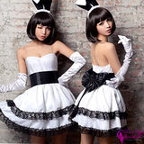 【Sexy Cynthia】俏皮露肩洋裝四件式兔女郎角色扮演服
