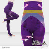 【速塑女人】300D 平腹提臀雙機能踩腳褲(紫)