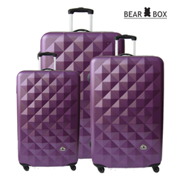 BEAR BOX 晶鑽系列★ABS輕硬殼旅行箱3件組~3色可選