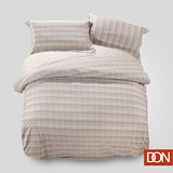 《DON-完美情調》加大四件式純棉色織緹花兩用被床包組