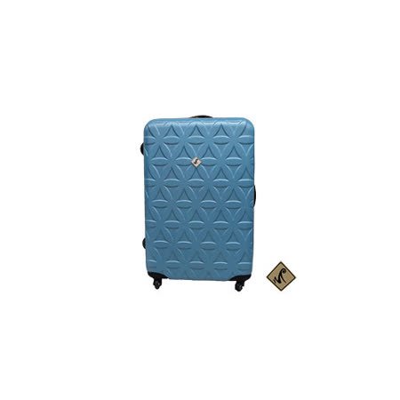 【福利品出清】Miyoko☀時尚花系列➢24吋ABS輕硬殼行李箱~土耳其藍