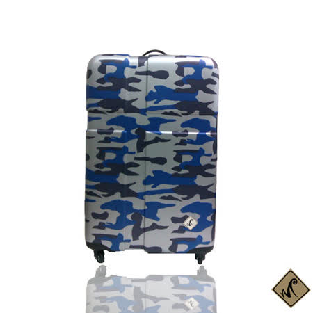 Miyoko✿愛琴海迷彩系列✿ABS加大輕硬殼行李箱28吋-藍色