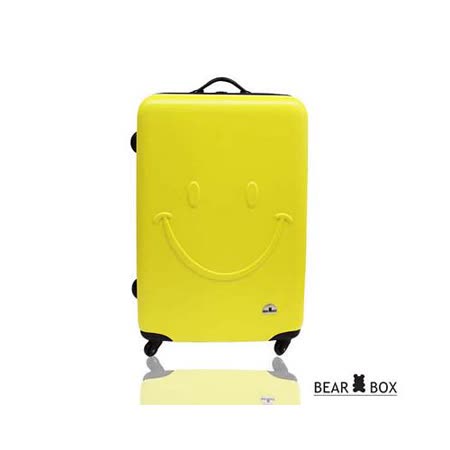Bear Box 一見你就笑 ★ ABS霧面輕硬殼行李箱-24吋微笑黃
