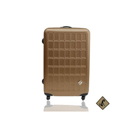 Miyoko 趣味方塊系列~經典28吋加厚加大輕硬殼行李箱-時尚金