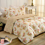 義大利La Belle《玫瑰花園》特大八件式鋪棉兩用被床罩組
