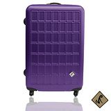 Miyoko 趣味方塊系列~經典28吋加厚加大輕硬殼行李箱-神秘紫